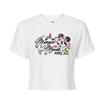 Disney's Minnie Mouse Juniors' XOXO Cropped Tee