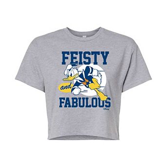 Disney's Donald Duck Juniors' Feisty & Fabulous Cropped Tee