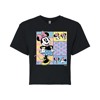 Disney's Minnie Mouse Juniors' Polka Dots Cropped Tee