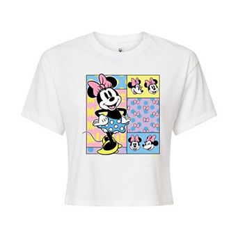 Disney's Minnie Mouse Juniors' Polka Dots Cropped Tee