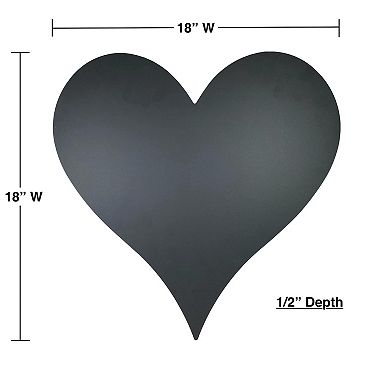 Large Rustic 18" Heart Shaped Chalkboard Sign For Home, Office, Or Events