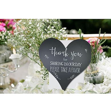 Large Rustic 18" Heart Shaped Chalkboard Sign For Home, Office, Or Events