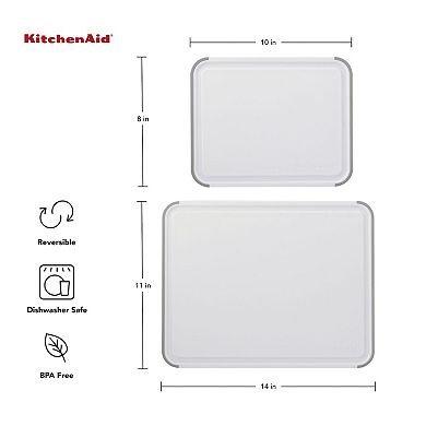 KitchenAid® Classic 2-pc. Non-Slip Plastic Cutting Board Set