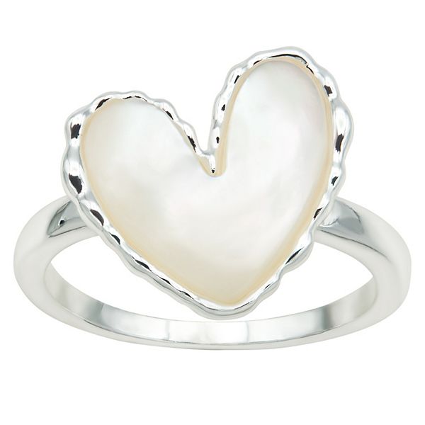 【AMBUSH】LARGE PEARL HEART RING 2色展開 Gold Silver Ambush Women's Heart Ring in Silver Ambush