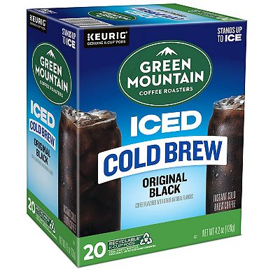 Green Mountain Coffee Roasters® Iced Black Cold Brew Keurig® K-Cup®, Medium Roast, 20 Count