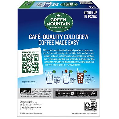 Green Mountain Coffee Roasters® Iced Black Cold Brew Keurig® K-Cup®, Medium Roast, 20 Count