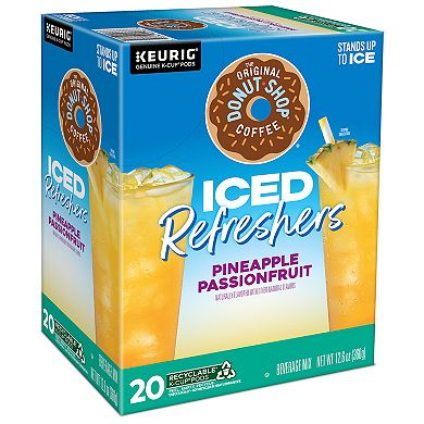 The Original Donut Shop® Coffee Iced Refreshers Pineapple Passionfruit, Keurig® K-Cup® Pods, 20 Count