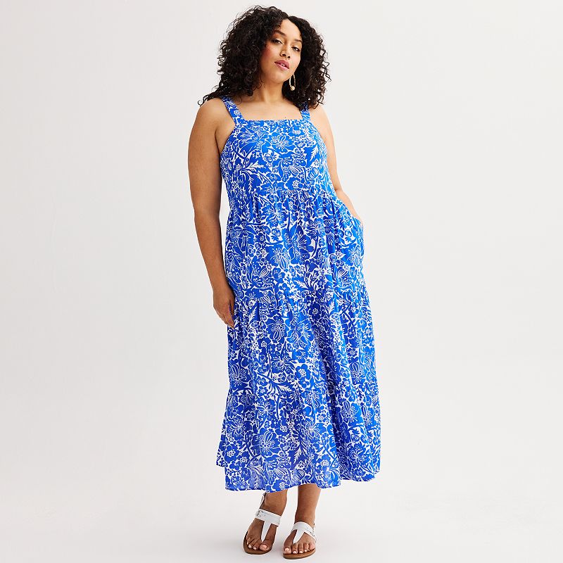plus size cotton gauze dresses Sonoma Goods For Life® Maxi Dress Size:ML/UK10-12 B233071U Gorgeous A-line Stretch fitted bridesmaid heavyweight mixed media maxi Lantern dress