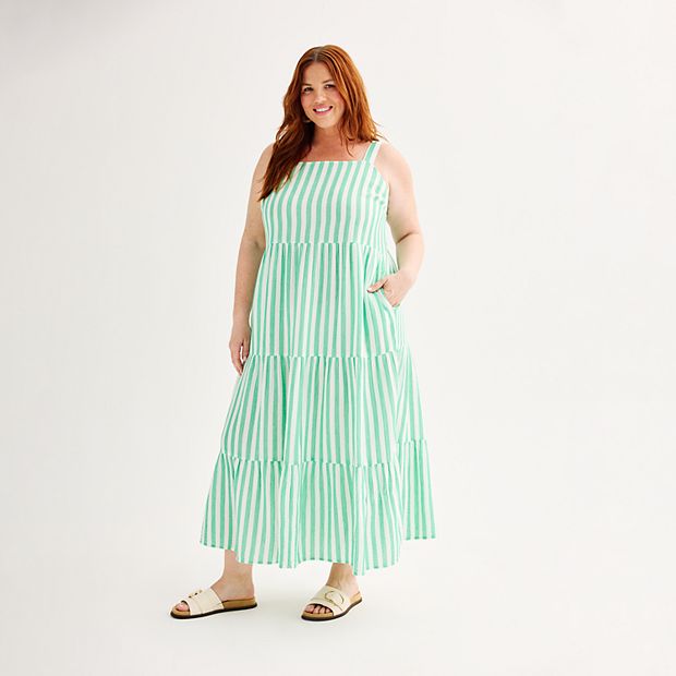 Plus size gauze maxi dress sale