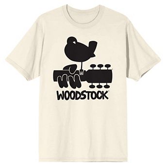 Men's Woodstock Bird On Guitar Graphic Tee