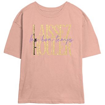 Juniors' Les Bon Temps Graphic Skimmer Tee