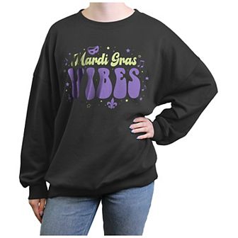 Juniors' Mardi Gras Vibes Graphic Fleece