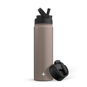 JoyJolt 22-oz. Triple Insulated Water Bottle with Flip Lid & Sport Straw Lid