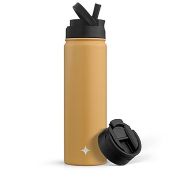 JoyJolt 22-oz. Triple Insulated Water Bottle with Flip Lid & Sport Straw Lid