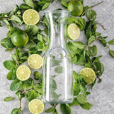 JoyJolt 35-oz. Hali Glass Carafe Bottles 4 Pack Set