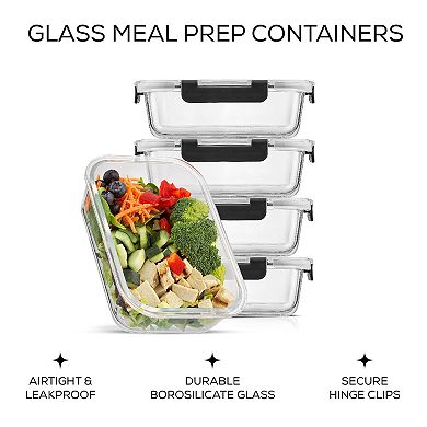 JoyJolt Food Prep Storage Containers, Set of 5