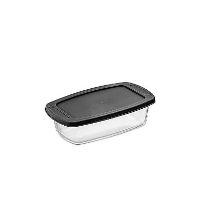 JoyJolt Glass Loaf Pans with Lids, Set of 3