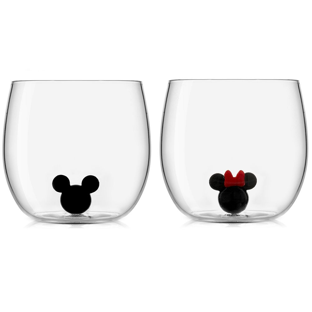 Disney Mickey & Minnie 3D Icon Short Glass Set of 2