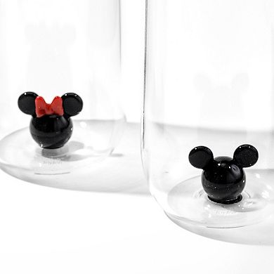 JoyJolt Disney Mickey & Minnie Icons 2-pc. 14-oz. Tall Highball Drinking Glass Set