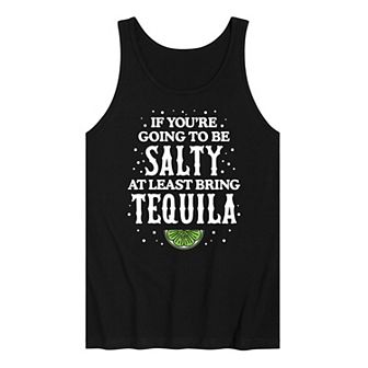 Men's Be Salty Bring Tequila Graphic Tank Top