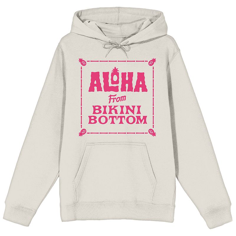 UPC 197394783265 product image for Men's SpongeBob SquarePants Aloha Hoodie, Size: Small, Beige | upcitemdb.com