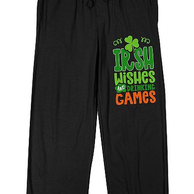 Men's St. Patrick's Day Irish Wishes and Drinking Games Pajama Pants
