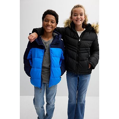 Girls 4-18 madden girl Faux Fur Hood Puffer Jacket