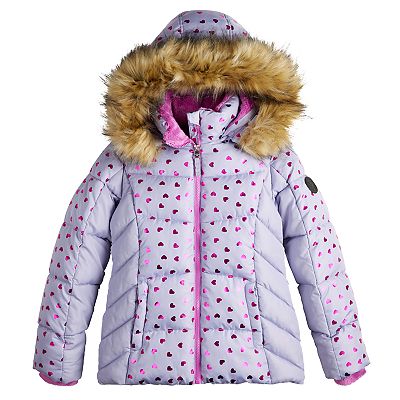 Girls 4-18 madden girl Faux Fur Hood Puffer Jacket