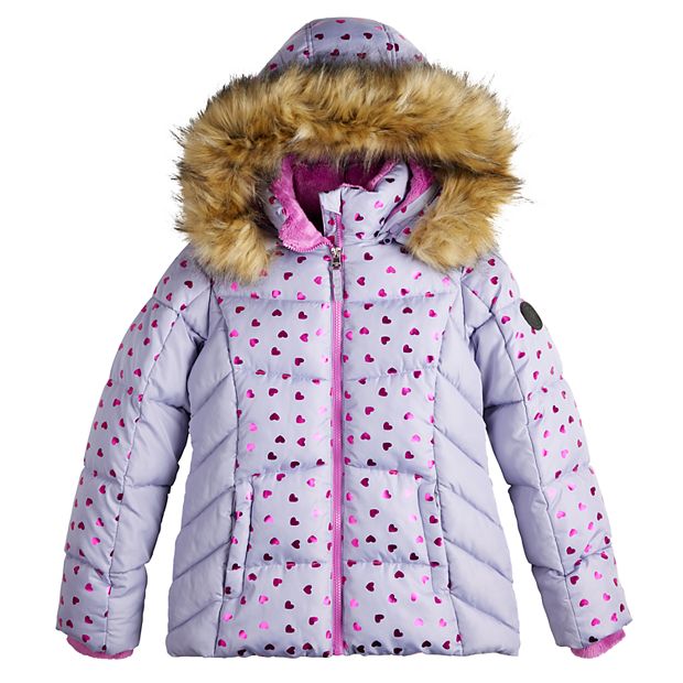 Girls 4-18 madden girl Faux Fur Hood Puffer Jacket