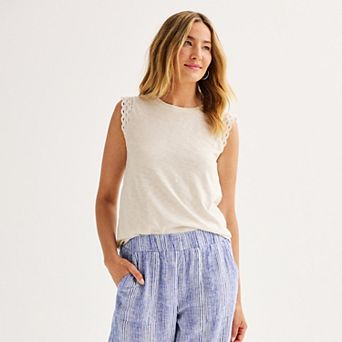 Women's Sonoma Goods For Life® Crochet Muscle Tee