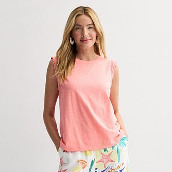 Women's Sonoma Goods For Life® Crochet Muscle Tee