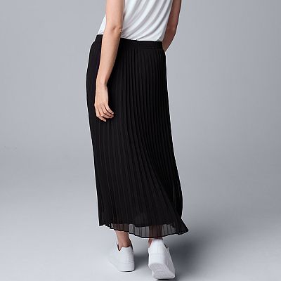 Pleated maxi skirt kohls best sale