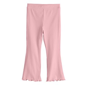 Baby & Toddler Girl Jumping Beans® Lettuce Hem Ribbed Flare Leggings