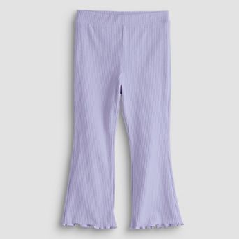 Baby & Toddler Girl Jumping Beans® Lettuce Hem Ribbed Flare Leggings