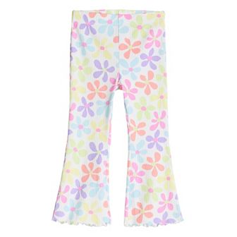 Baby & Toddler Girl Jumping Beans® Lettuce Hem Ribbed Flare Leggings