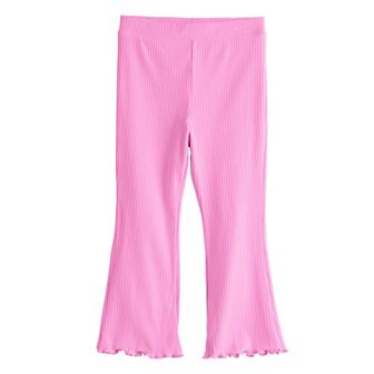 Baby & Toddler Girl Jumping Beans® Lettuce Hem Ribbed Flare Leggings
