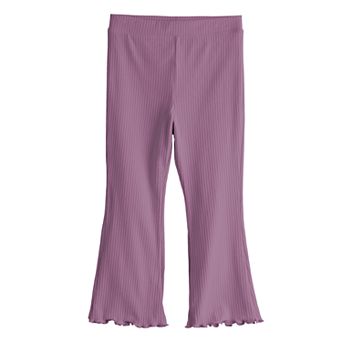 Baby & Toddler Girl Jumping Beans® Lettuce Hem Ribbed Flare Leggings