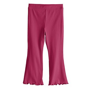 Baby & Toddler Girl Jumping Beans® Lettuce Hem Ribbed Flare Leggings
