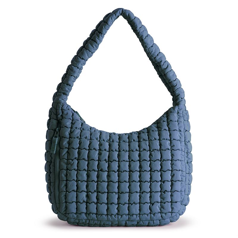 FLX Quilted Shoulder Bag, Drought Blue