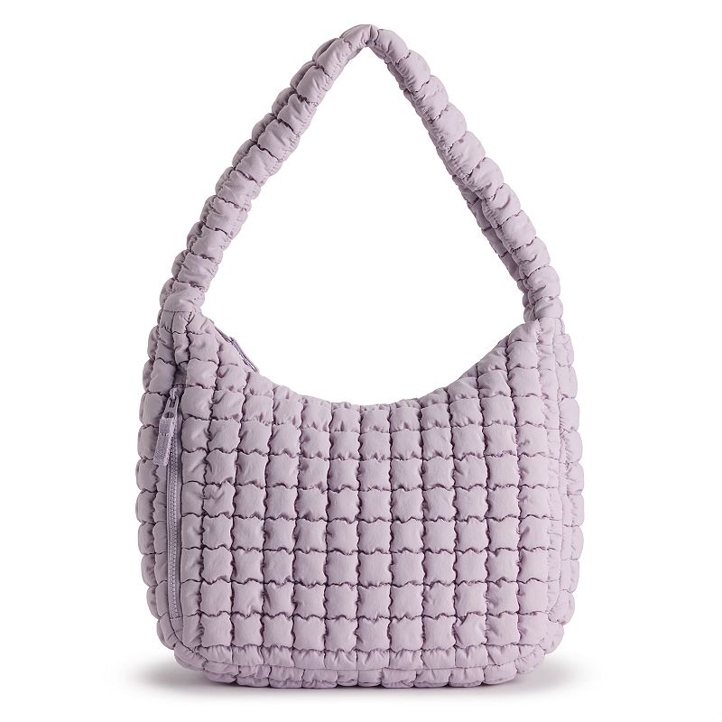 FLX Quilted Shoulder Bag, Purple Frost
