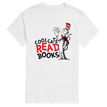 Men's Dr. Seuss The Cat in the Hat Cool Cats Read Books Graphic Tee