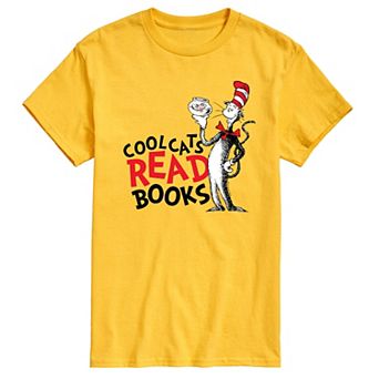 Men's Dr. Seuss The Cat in the Hat Cool Cats Read Books Graphic Tee