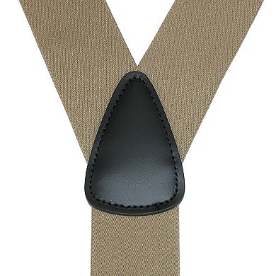 CTM Men's Big & Tall Elastic Solid Color Y-Back Suspender with Swivel Hook Ends