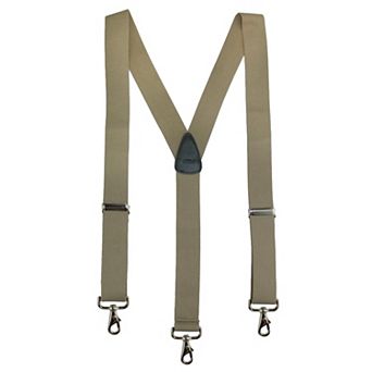 Men's Big & Tall Elastic Solid Color Y-back Suspender With Swivel Hook Ends