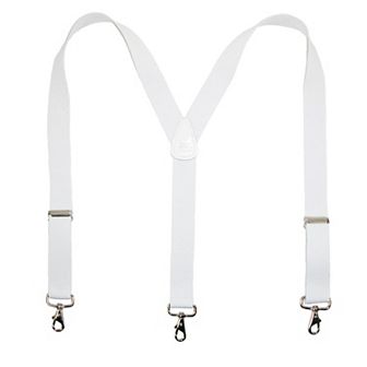 Men's Big & Tall Elastic Solid Color Y-back Suspender With Swivel Hook Ends