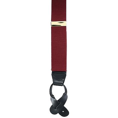 CTM Men's Elastic Button End Suspenders