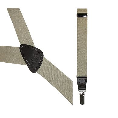 Men's Big & Tall Elastic Clip End Premium Solid Suspenders