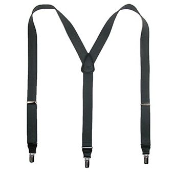 Men's Big & Tall Elastic Clip End Premium Solid Suspenders