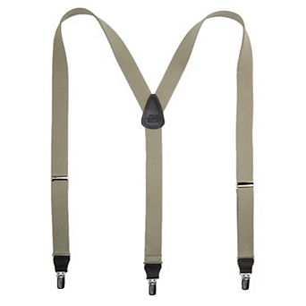 Men's Big & Tall Elastic Clip End Premium Solid Suspenders
