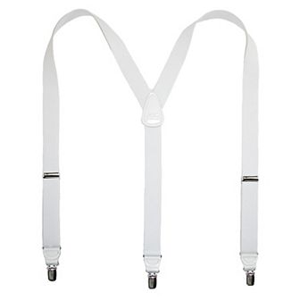 Men's Big & Tall Elastic Clip End Premium Solid Suspenders